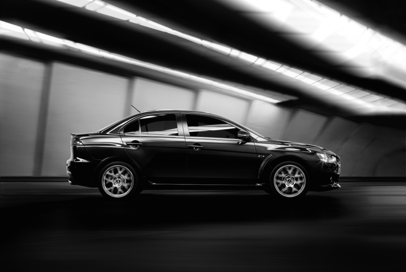 Illustration for article titled Mitsubishi Publishes Black And White Shots Of The 2015 Evo Because Meh